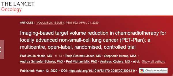 不宜手术局部晚期NSCLC 18F-FDG PET计划靶区策略或更佳