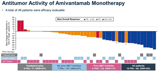 CHRYSALIS研究 Amivantamab 治疗MET 14外显子跳跃突变NSCLC